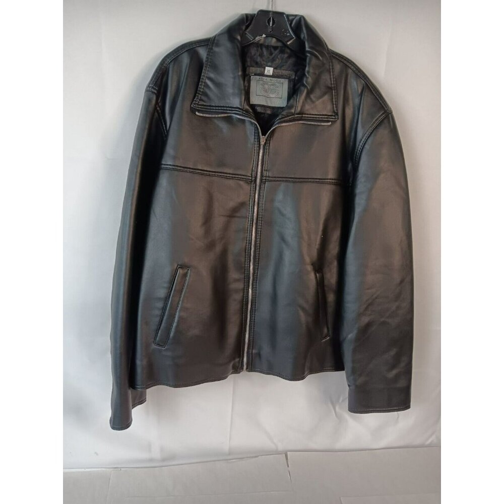 Alta Moda XL Faux Leather Jacket With Zip Closure & Pockets